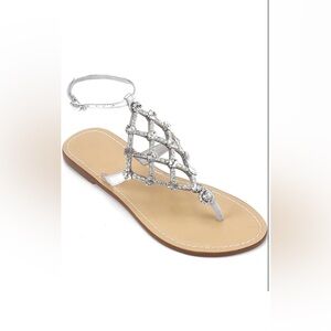 New rhinestone sandals silver